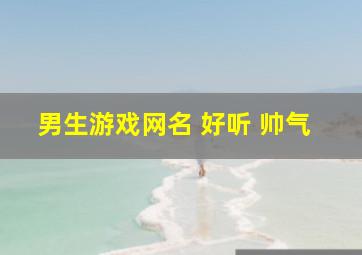 男生游戏网名 好听 帅气